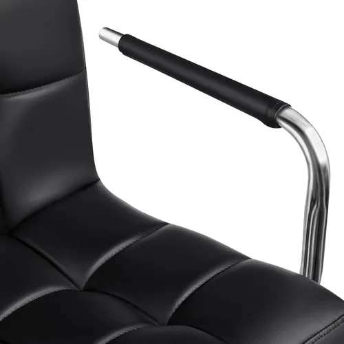 Vista 53 de Yaheetech - 4 taburetes de bar ajustables para mostrador de cocina, taburetes de bar/mostrador, silla de comedor giratoria hidráulica de piel Marrón