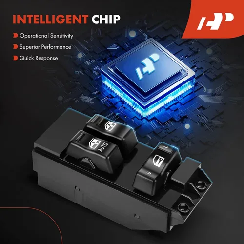 Vista 6 de A-Premium Interruptor de ventana eléctrica principal del lado del conductor compatible con Chevrolet Silverado y GMC Sierra