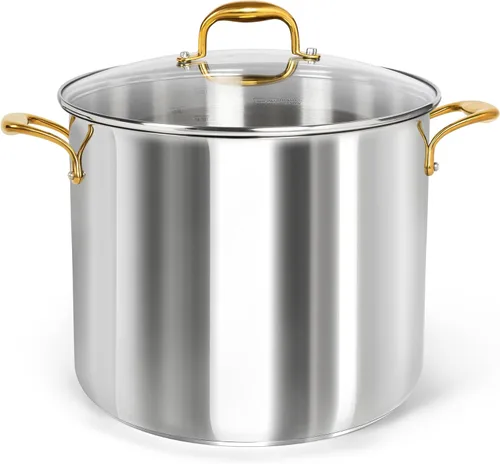 Vista 9 de MICHELANGELO Ollas de Acero Inoxidable - Olla de Inducción de 6 Qt con Tapa, Olla para Caldo de Acero Inoxidable 18/10, Olla de Cocina No Tóxica