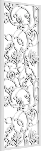 Vista 101 de Ekena Millwork WALW10X25X0250CAPCH Paneles de pared de madera con calado decorativo caspio, 9 3/8 pulgadas de ancho x 24 3/8 pulgadas de alto, cereza