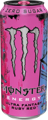 Vista 4 de Bebida energética sin azúcar Monster Energy Ultra Fantasy Ruby Red, 473 ml (paquete de 15) Paquete de 15