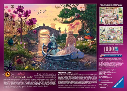 Vista 3 de Ravensburger Enchanted Lands - Rompecabezas de 1000 piezas Tecnología única Softclick Piezas vibrantes y sin deslumbramiento Certificado FSC
