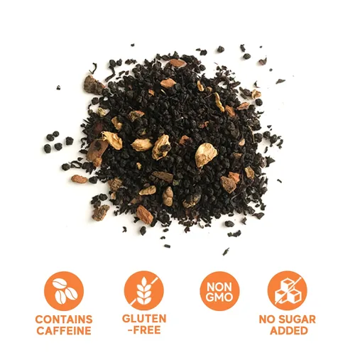 Vista 3 de Sou Zen Specialty Masala Chai - Té de hojas sueltas de 4 onzas (3.99 oz) Hojas de té negro de alta calidad e ingredientes naturalmente orgánicos