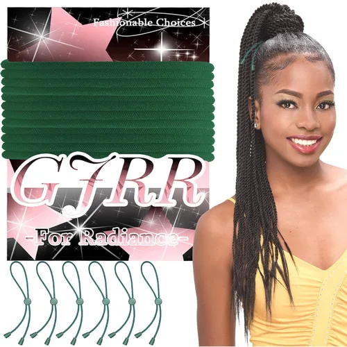 Vista 11 de Gomas ajustables para cabello grueso y rizado - Moños afro, colas de caballo, locs, piñas para mujeres y niñas negras (paquete de 6)