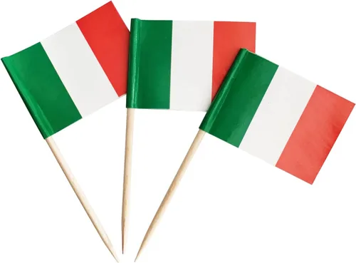 Vista 28 de 100 piezas de banderas de Brasil brasileñas pequeñas con palillos, decoración para mini cupcakes, toppers para cupcakes, banderas de comida