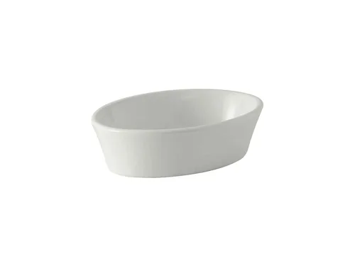 Tuxton China BWK-100 Plato para hornear, 10 onzas., 6.0 in x 4.7 in x 1.4 in, ovalado, microondas & puede lavarse en el lavavajillas, a prueba de