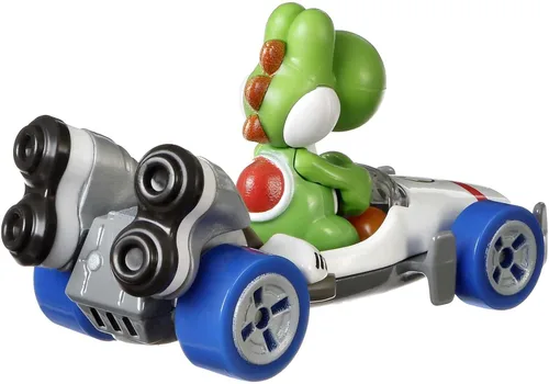 Vista 4 de Hot Wheels Colección Mario Kart de Vehículos Réplica Fundidos a Presión a Escala 1:64, Juguetes Coleccionables