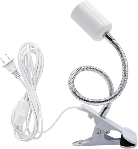 Vista 11 de Soporte de Lámpara con Clip Ajustable Interruptor Luz de Clip Flexible Soporte de Lámpara con Clip Soporte de Lámpara de Escritorio con Clip Zócalo