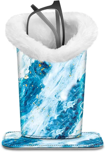 Fintie Soporte para anteojos forrado de felpa con base magnética, estuche de cuero vegano prémium para lentes