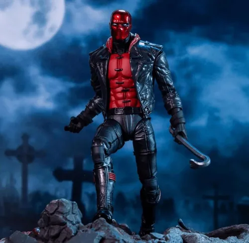 Vista 3 de DC Multiverse Red Hood de Batman: Three Jokers Figura de acción con accesorios, multicolor, 7 pulgadas