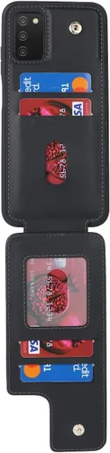 Vista 5 de Lipvina Funda para Samsung Galaxy A03s con tarjetero, Galaxy A03s Funda tipo cartera para mujer, tarjetero de crédito, soporte de anillo, fundas