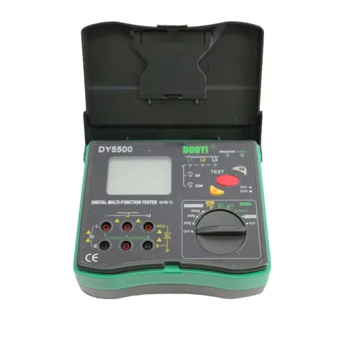 DY5500 4 in1 Multímetro Tierra Probador de Resistencia a Tierra Medidor de Aislamiento Probador Voltímetro Fase Indicador