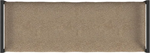 Vista 6 de HomePop Banco de metal moderno Banco para sala de estar y dormitorio Muebles decorativos para el hogar - Brown Boucle