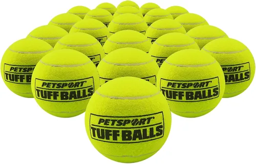 Vista 7 de 12 Bolas Tuff Balls, juguetes para perros con fuerza industrial, Amarillo