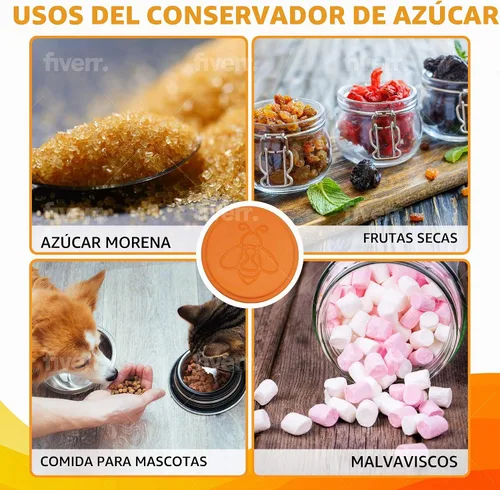 Vista 4 de ENOLVO Disco protector de azúcar moreno de terracota, disco para mantener la humedad de los alimentos en el recipiente de almacenamiento