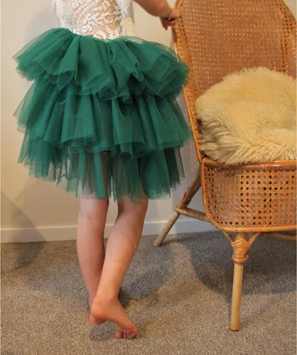 Vista 3 de Topmaker Vestido de niña de flores sin espalda acampanado de encaje