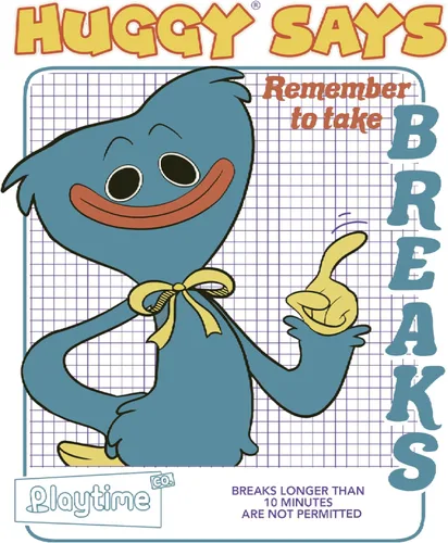 Vista 2 de Isaac Morris Limited Poppy Playtime Huggy Says - Camiseta para hombre y mujer