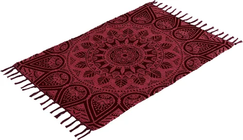 Vista 11 de Alfombra de trapo de algodón hecha a mano de 24 x 36 pulgadas, alfombra multicolor de 2 x 3 pies, tejida a mano, lavable y reversible para sala