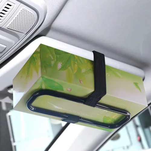 1 PC Auto Accesorios Car Sun Visor Tissue Box Holder Papel Toalla Servilleta Caja Cubierta Asiento Soporte Portátil Coche Organizador