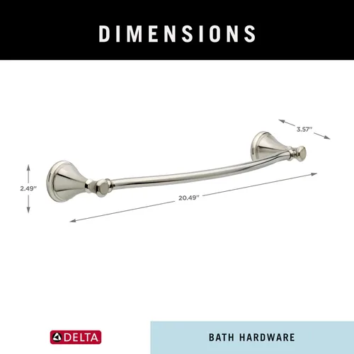 Vista 5 de Delta Faucet Cassidy Barra para toallas doble de 24 pulgadas, 79718-SS