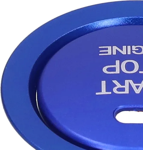 Vista 8 de 2 piezas de aluminio del botón de arranque del motor de la cubierta del botón de encendido del motor del coche anillo de ajuste rodeante