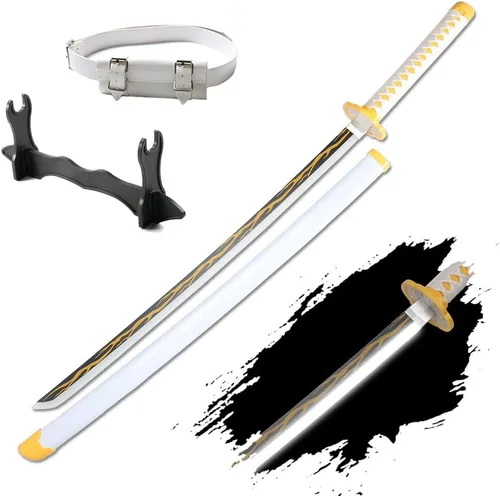 Vista 2 de Luz LED Demon Slayer Espada Cosplay 41 pulgadas con soporte para cinturón