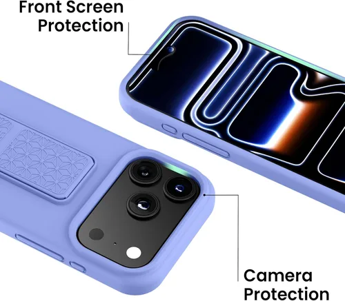 Vista 171 de Funda de silicona con soporte de LAUDTEC compatible con iPhone 7/8/SE, soporte de metal con soporte de pie vertical y horizontal, cubierta flexible
