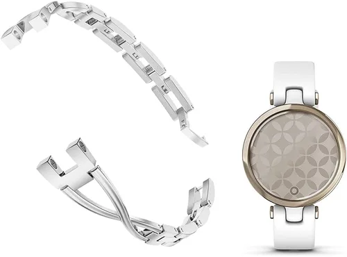 Vista 3 de C2D JOY Correas de acero inoxidable compatibles con Garmin Lily Smartwatch Correa de repuesto para reloj inteligente estilo X, accesorios elegantes