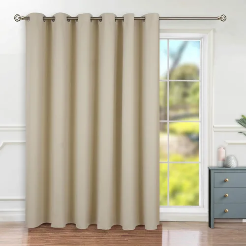 Vista 51 de BGment Cortina de puerta corredera de moda de 100 x 84 pulgadas, cortinas opacas térmicas anchas para oscurecer la habitación, cortina divisora