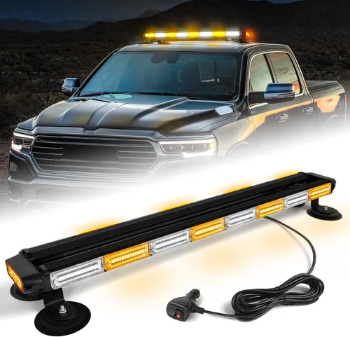 Barra de luces estroboscópicas LED de 34 pulgadas para techo, 166 LED, intermitentes, seguridad, asesor de tráfico, advertencia, peligro, luz de
