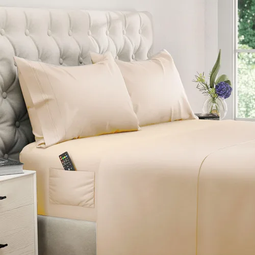 Vista 18 de DREAMCARE - Juego de sábanas de tamaño individual XL, 3 piezas, refrescantes, extralargas, suaves y duraderas de 100% poliéster de microfibra