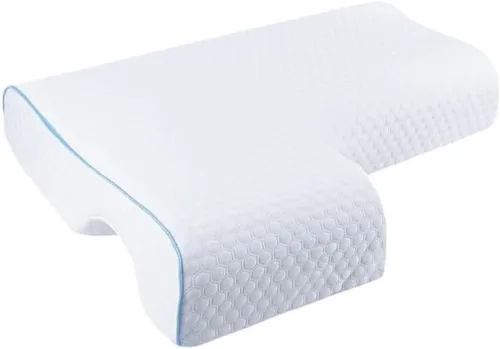 Almohada de memoria arqueada para parejas, almohada ergonómica antipresión para parejas con orificio para el brazo, ideal para abrazar, dolor de