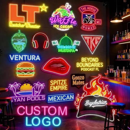 Vista 10 de Letreros de neón personalizados con nombre de neón personalizado, logotipo comercial personalizado