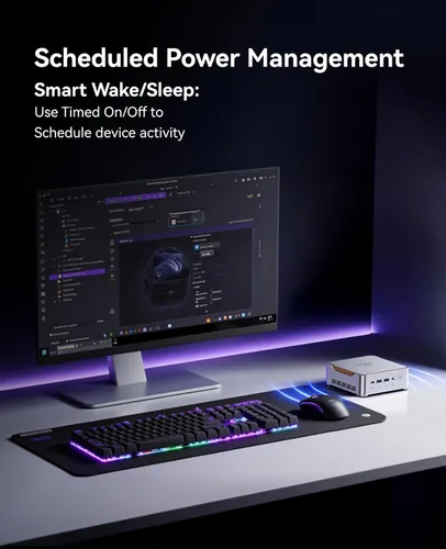 Vista 6 de KAMRUI Hyper H2 Mini Gaming PC, in-tel Core i9-11900H (Beat i5/i7, hasta 4.9GHz) 32GB RAM 1TB SSD Mini computadoras de escritorio, triple pantalla