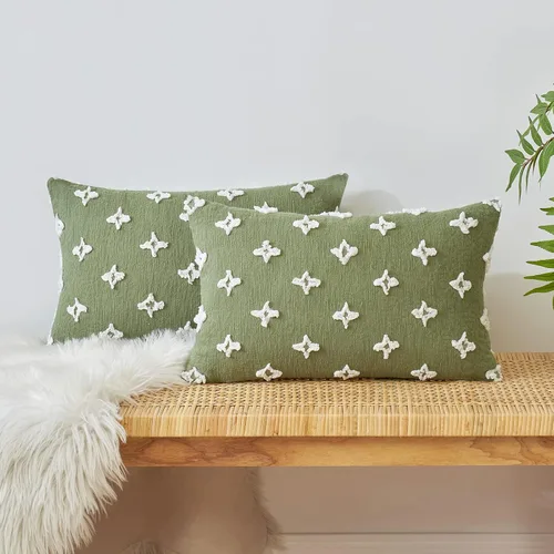 Vista 31 de EMEMA - Juego de 2 fundas decorativas para almohada de otoño, amarillas, de 18 x 18 pulgadas, con diseño de girasol jacquard y margaritas, funda