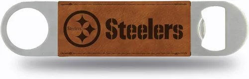 Vista 29 de Rico Industries NFL - Hoja de barra grabada con láser de piel sintética, gran accesorio para bebidas para el día del juego