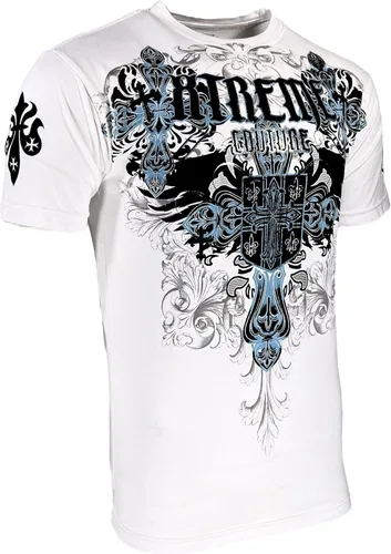 Vista 4 de Xtreme Couture por Aflicción Hombres Camiseta Classic Crest Biker MMA Gym S-4X $40