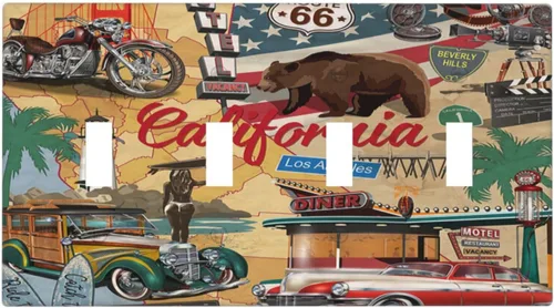 Vista 42 de Arte Moderno Abstracto de Lujo Turquesa Oscuro Verde Azulado Azul Gris Patrón Texturizado de Mármol 1 Gang Interruptor de Luz de Palanca Simple