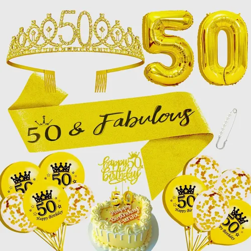 Vista 7 de Juego de decoraciones de cumpleaños de 18 para niñas, incluye corona de cumpleaños de 18 años y banda de 18 años, decoración para pastel