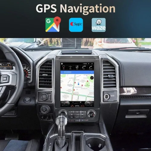 Vista 4 de Radio estéreo Android 12 para Ford F150 (2015-2020) Pantalla IPS de 12.1 pulgadas 8 núcleos 4 GB+64 GB Carplay inalámbrico incorporado/Android
