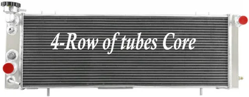 Radiador compatible con Jeep Cherokee XJ Comanche 1991-2001 2.5L 4.0L AT MT, radiador de aluminio de 4 filas