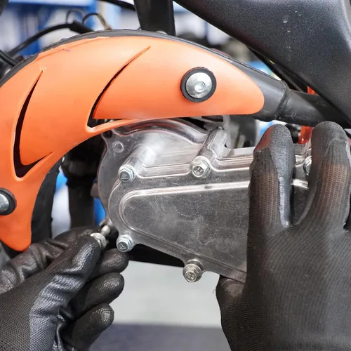 Vista 5 de Caja de reducción de engranajes de transmisión de servicio pesado con embrague de doble cadena Twin-chain para mini moto de bolsillo de 47 cc y 49