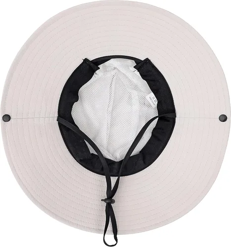Vista 6 de Sombrero de sol para mujer de verano, sombrero de playa de ala ancha, protección UV al aire libre, plegable, malla fresca, diseño para cola