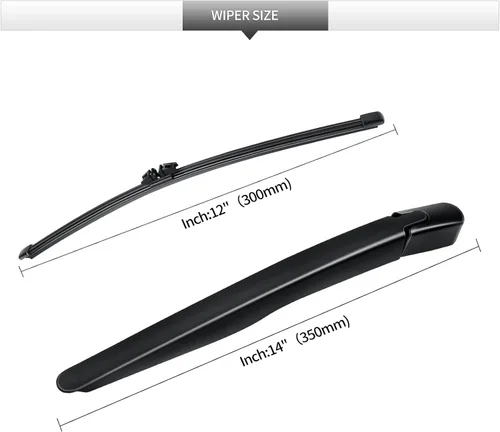 Vista 3 de Conjunto de escobilla de limpiaparabrisas trasero, accesorios de brazo de limpiaparabrisas trasero de repuesto para Lincoln MKX 2016-2018, juego