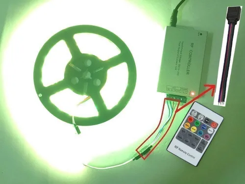 Vista 4 de 10 tiras LED de 4 clavijas con conector hembra para SMD 5050 3528 2835 Flexible RGB LED - 15 cm / 6 in