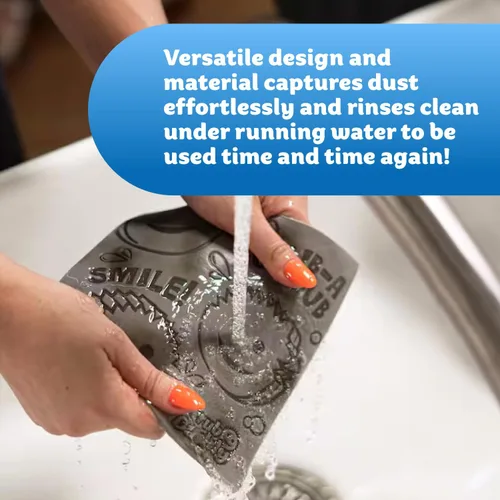 Vista 4 de Scrub Daddy Damp Duster Towel - Limpiador de polvo duradero similar a una esponja, para quitar el polvo de varias superficies, recoger pelo