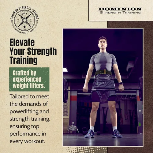 Vista 4 de Suede 3-inch Weightlifting Belt - Premium Powerlifting Support with Enhanced Grip Technology
