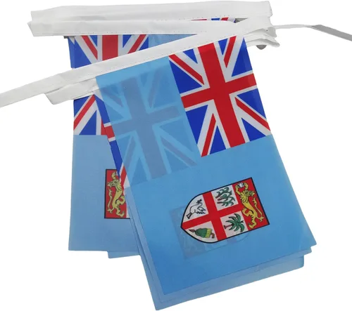 Vista 248 de Guatemala 19.7 ft BUNTING Flag 20 banderas 9'' x 6'' - Banderas de cuerda guatemalteca 5.9 x 8.3 in - AZ FLAG