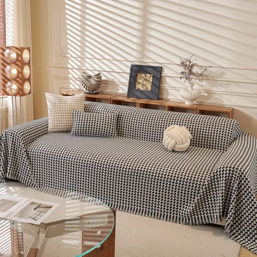 Vista 63 de ROOMLIFE Manta Funda Azteca Bohemia para Sofá, Decoración del Hogar Estilo Granja, Fundas de Sofá para Loveseat, Sofás de 2/3 Cojines, Apta