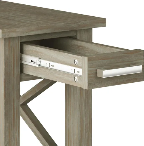 Vista 105 de Simpli Home Kitchener mesa de centro, color nogal oscuro, Pino, Distressed Grey